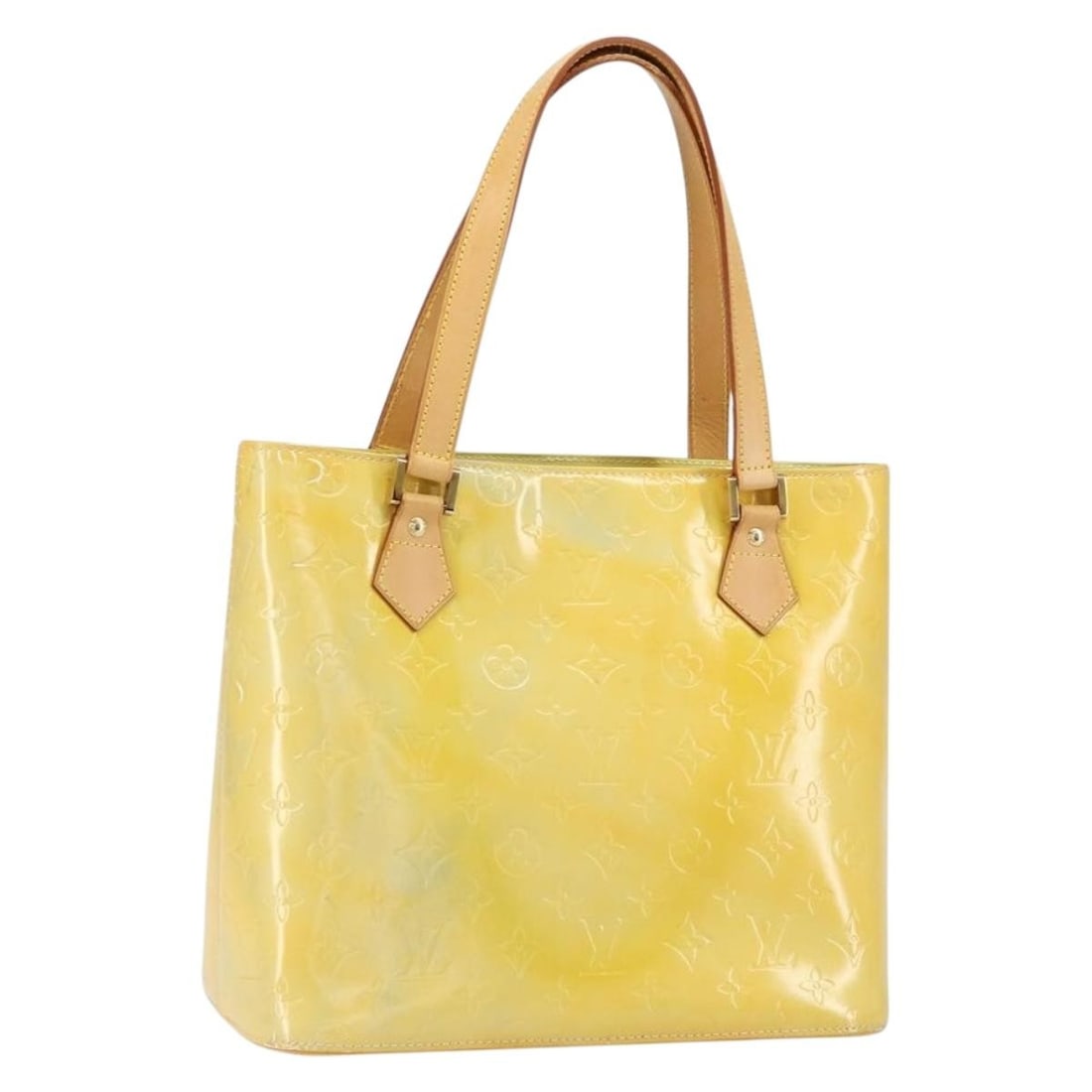 LOUIS VUITTON Monogram Vernis Houston Hand Bag Gris M91053 Auth: LOUIS VUITTON Monogram Vernis Houston Hand Bag Gris M91053 Auth This elegant Louis Vuitton Monogram Vernis Houston Hand Bag in Gris showcases a sophisticated design crafted from high-quality patent le