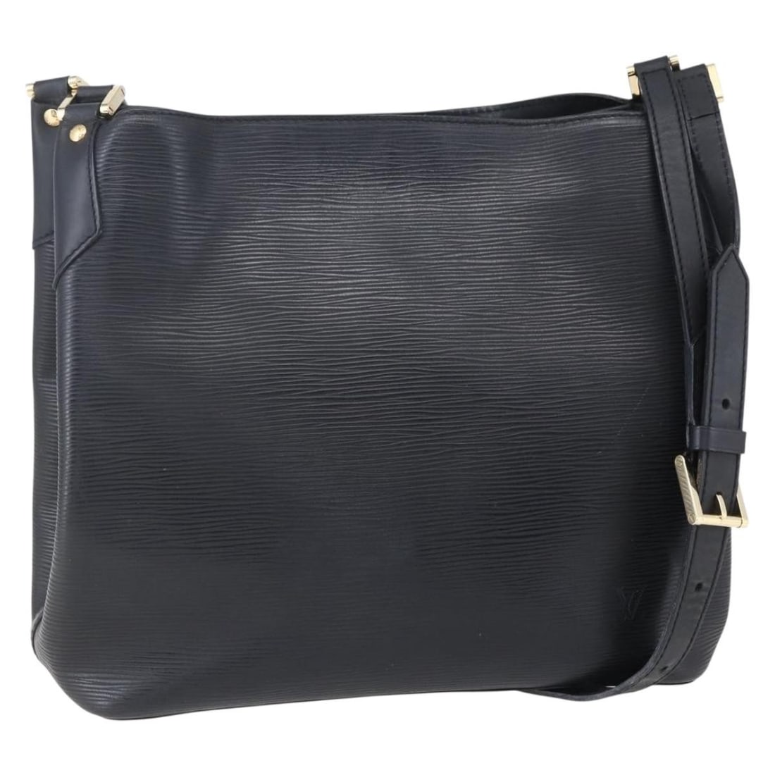 Black Epi Leather Mandara Shoulder Bag by Louis Vuitton: Black Epi Leather Mandara Shoulder Bag by Louis Vuitton This Louis Vuitton Mandara Handbag in Epi leather features a structured silhouette in black, designed for women. It has a spacious interior and 