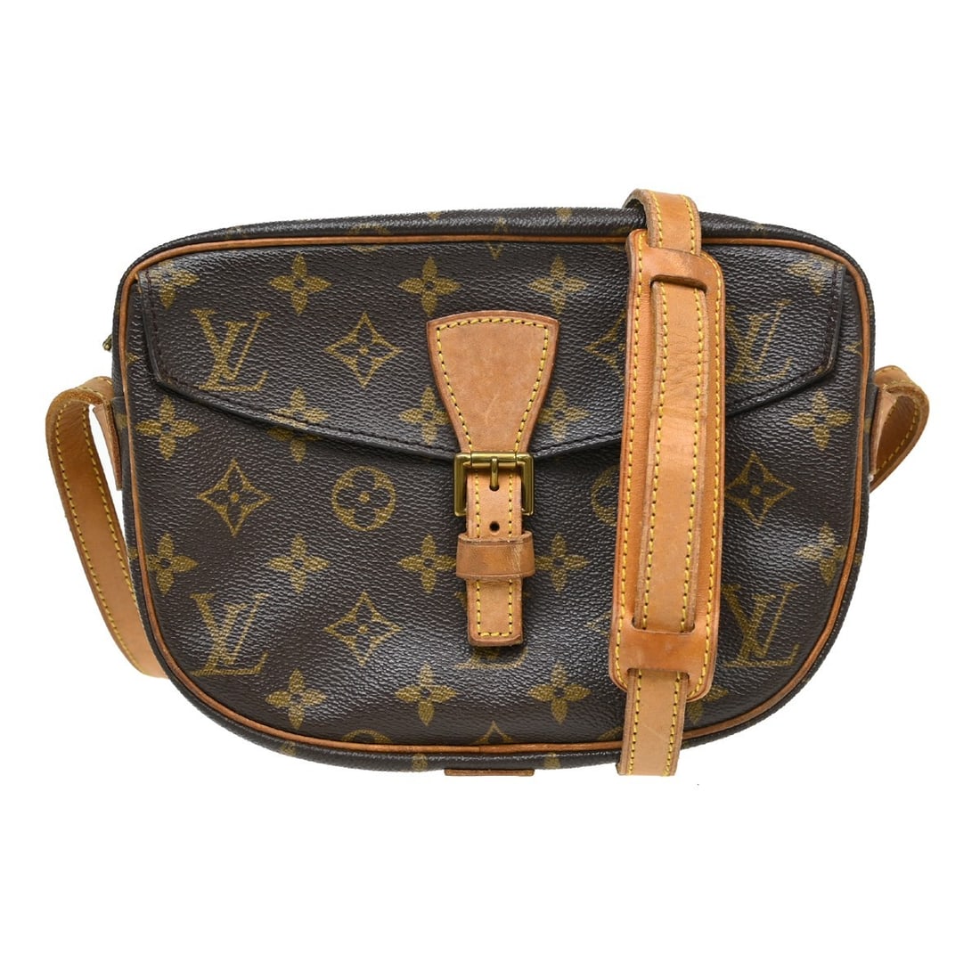 Louis Vuitton Jeune Fille MM Monogram Crossbody Shoulder Bag M51226: Louis Vuitton Jeune Fille MM Monogram Crossbody Shoulder Bag M51226 This vintage Louis Vuitton Jeune Fille MM shoulder bag features the signature monogram canvas exterior with a brown finish and a