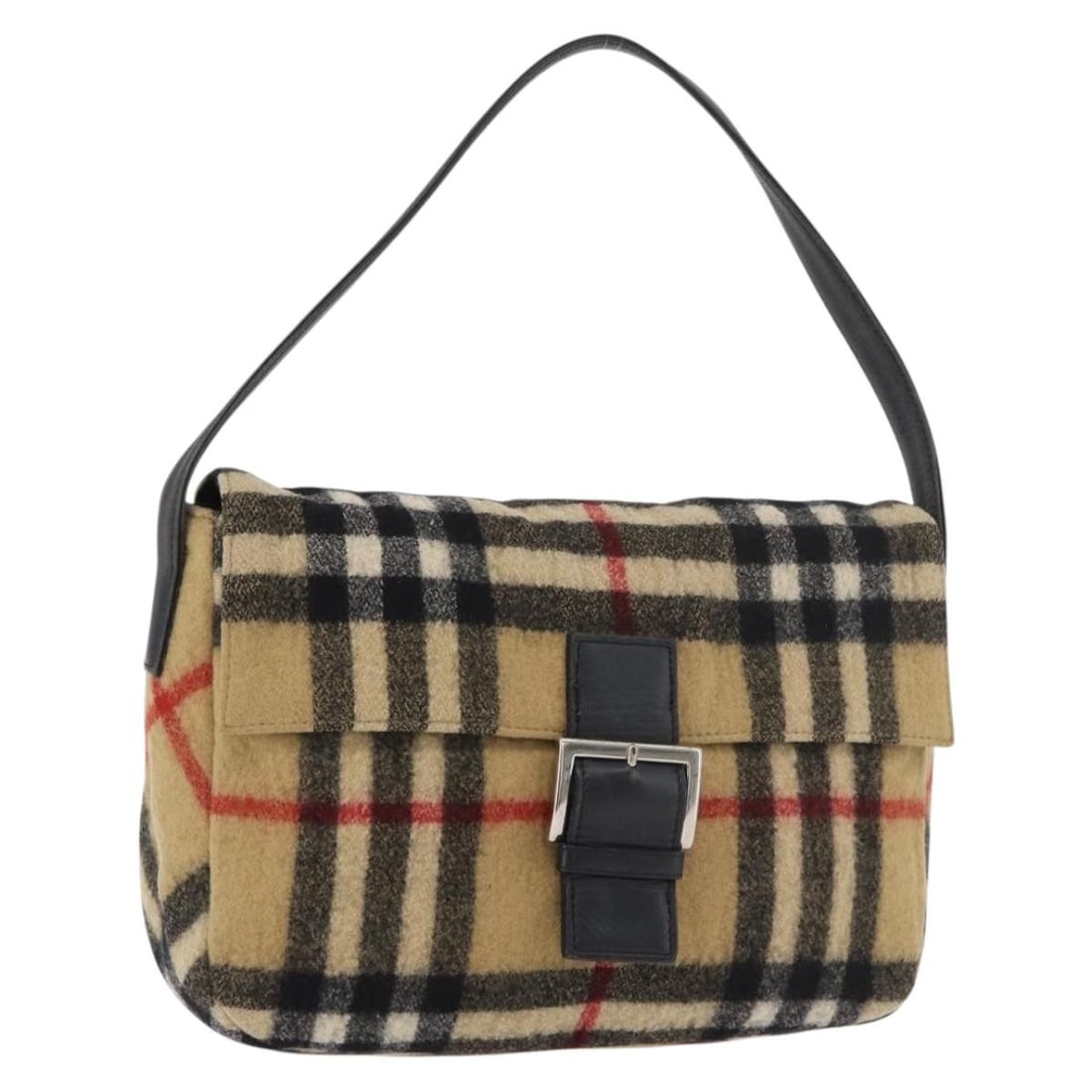 Burberrys Nova Check Beige Silver Canvas Shoulder Bag (1 of 18)
