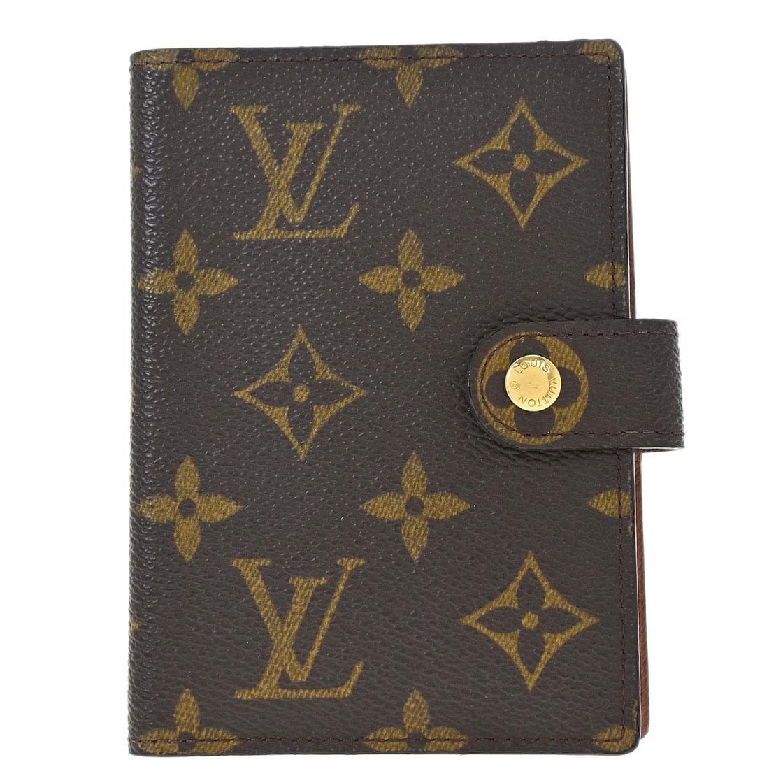 Louis Vuitton Monogram Palm PDA Planner Cover M63028: Louis Vuitton Monogram Palm PDA Planner Cover M63028 This Louis Vuitton Monogram Etui Palm PDA Day Planner Cover features the iconic brown monogram canvas. Designed for women, it offers a stylish and 