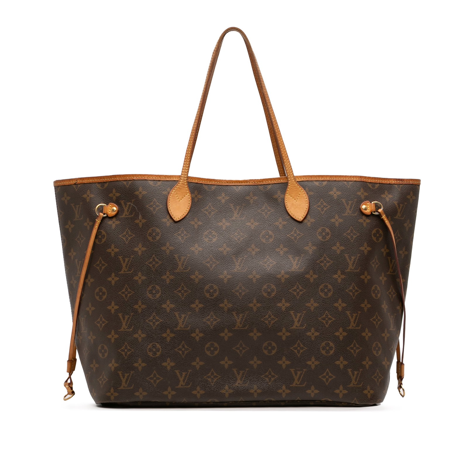 Louis Vuitton Neverfull GM Monogram Canvas Tote Bag: Louis Vuitton Neverfull GM Monogram Canvas Tote Bag This Louis Vuitton Monogram Neverfull GM features the iconic monogram canvas with vachetta leather trim and flat vachetta leather handles. The open 