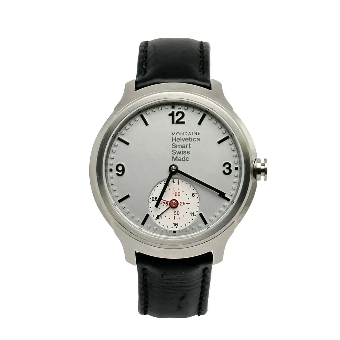 Mondaine Limited Edition Helvetica 1 Smart Quartz Watch Gray Dial (1 of 3)