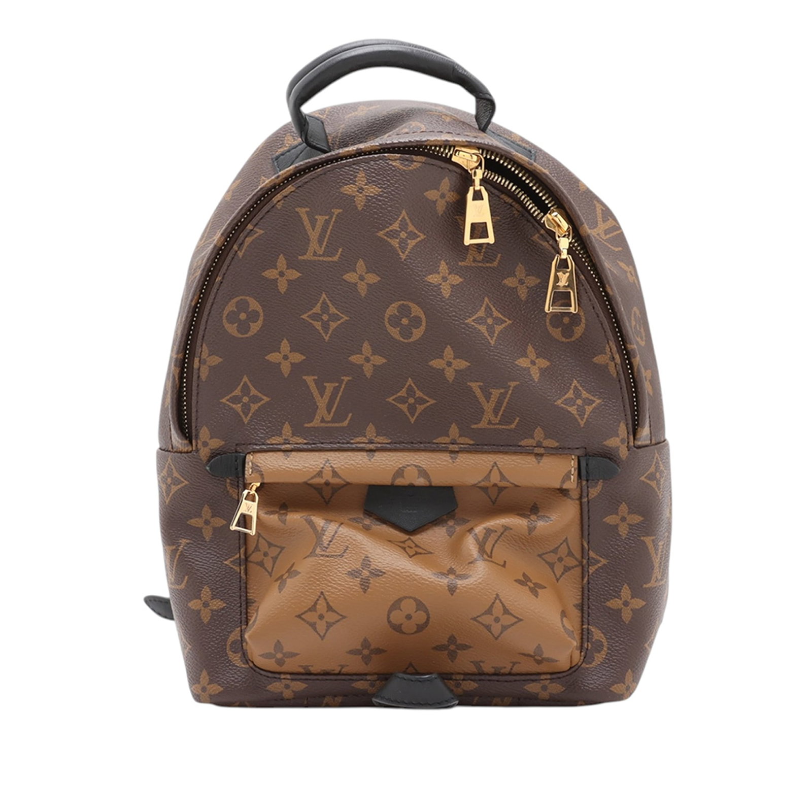 Louis Vuitton Palm Springs PM Reverse Monogram Backpack: Louis Vuitton Palm Springs PM Reverse Monogram Backpack This Louis Vuitton Monogram Reverse Palm Springs PM backpack features a monogram reverse canvas body with a flat leather top handle, adjustable 