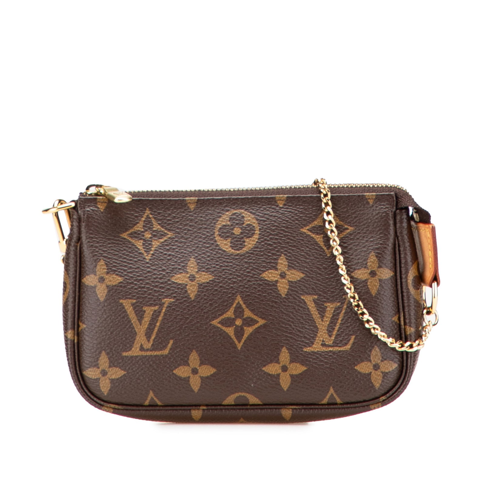 Louis Vuitton Monogram Mini Pochette Accessoires Brown Canvas Bag: Louis Vuitton Monogram Mini Pochette Accessoires Brown Canvas Bag The Louis Vuitton Monogram Mini Pochette Accessoires is a stylish and practical bag crafted from durable monogram canvas. This elegant