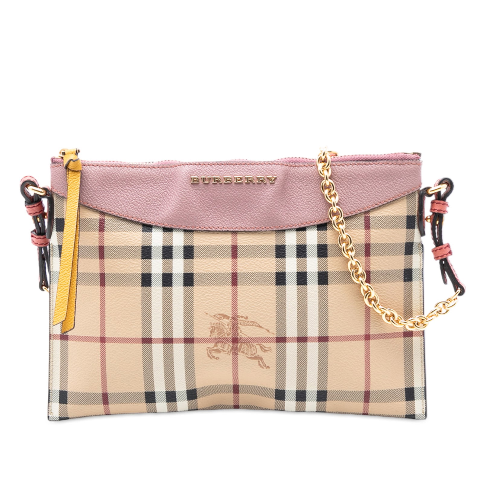Peyton Crossbody Bag in Haymarket Check Coated Canvas by Burberry: Peyton Crossbody Bag in Haymarket Check Coated Canvas by Burberry This Burberry Peyton crossbody bag features the signature Haymarket check coated canvas with leather trim. The design includes an adju