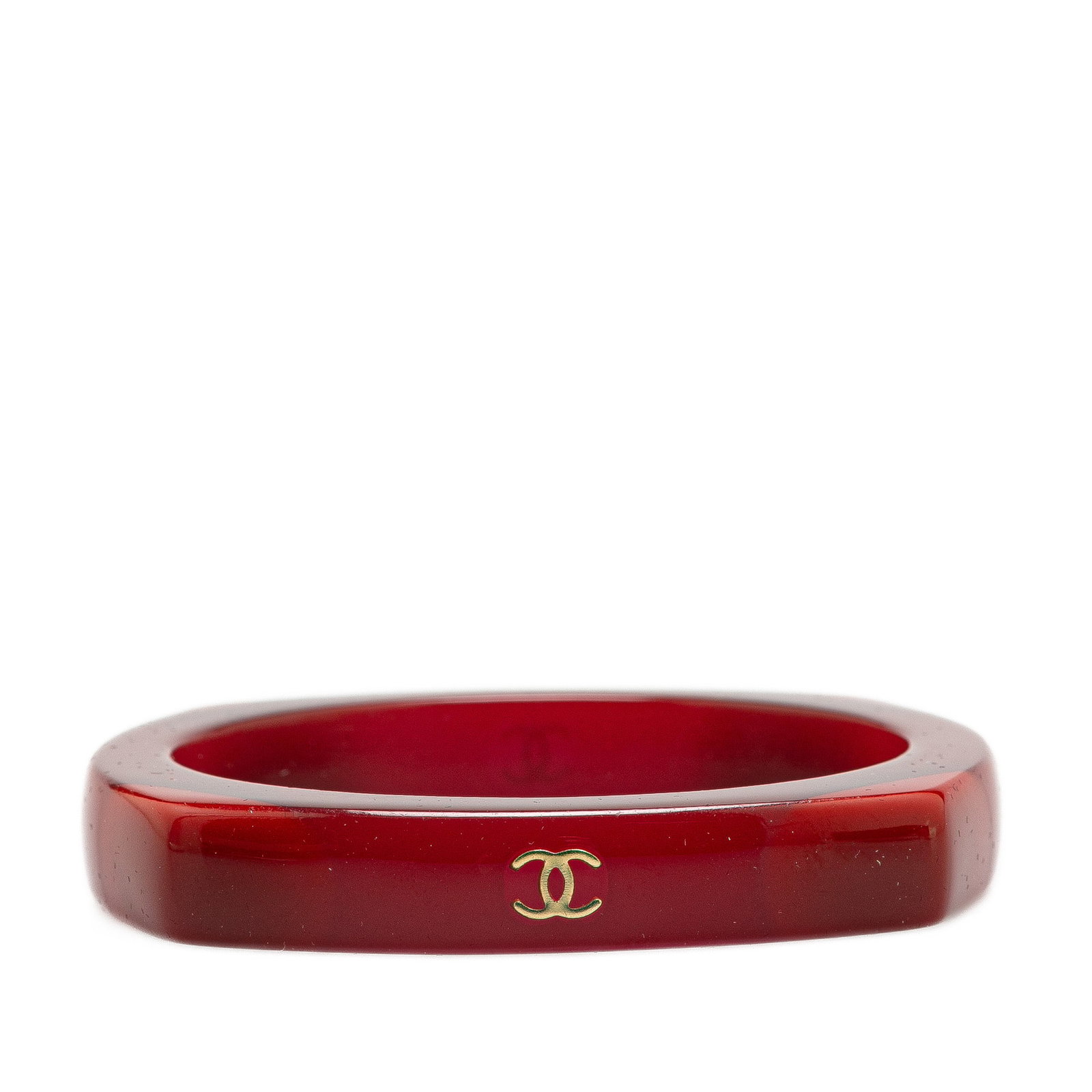 Chanel Red Resin CC Fashion Bracelet (1 of 5)