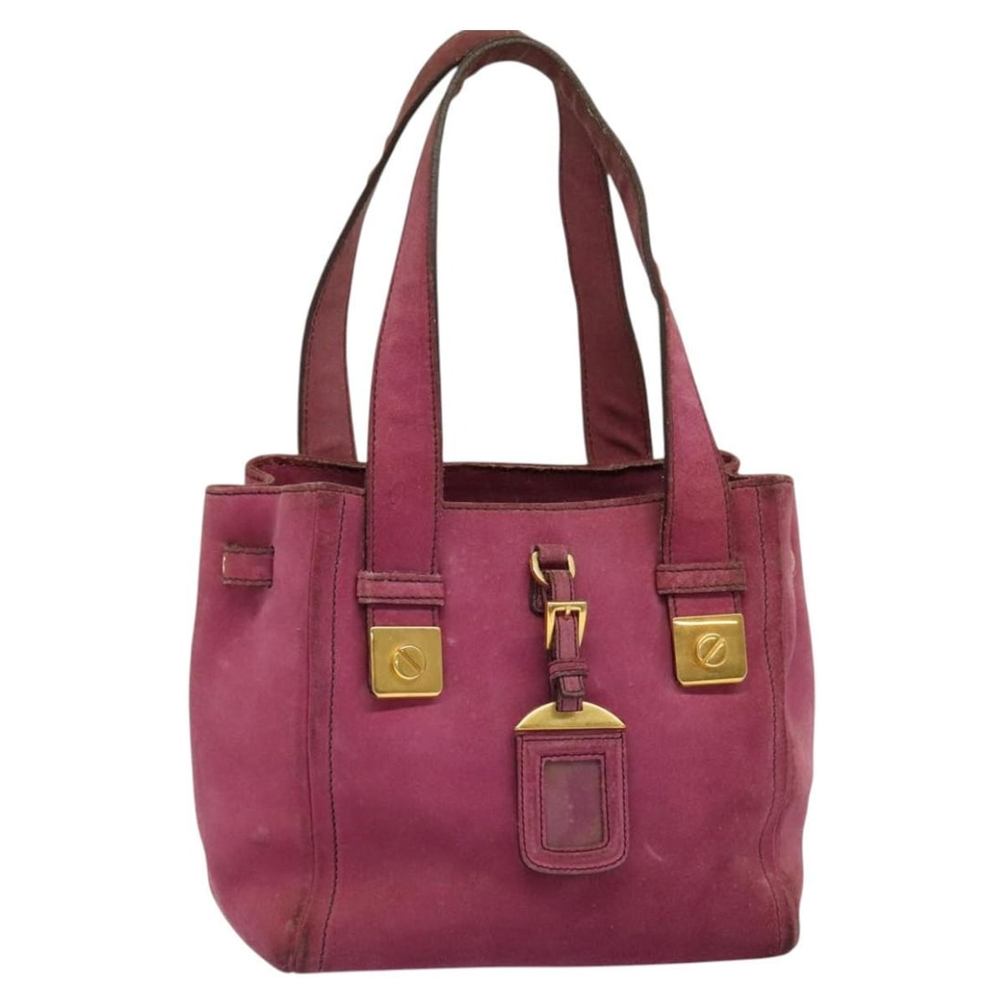 Prada pink suede women s handbag with shoulder strap: Prada pink suede women s handbag with shoulder strap This PRADA handbag is crafted from pink suede and designed for women. Made in Italy, it features a compact silhouette with approximate dimensions o