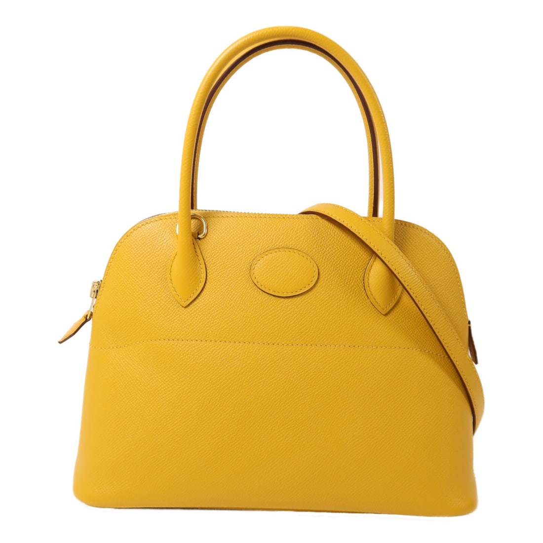 Hermes Bolide 27 Epsom Leather 2 Way Shoulder Bag Jaune Ambre: Hermes Bolide 27 Epsom Leather 2 Way Shoulder Bag Jaune Ambre This Hermes Bolide 27 is a versatile 2-way shoulder bag crafted from Veau Epsom calfskin leather in a vibrant yellow shade. Designed for w