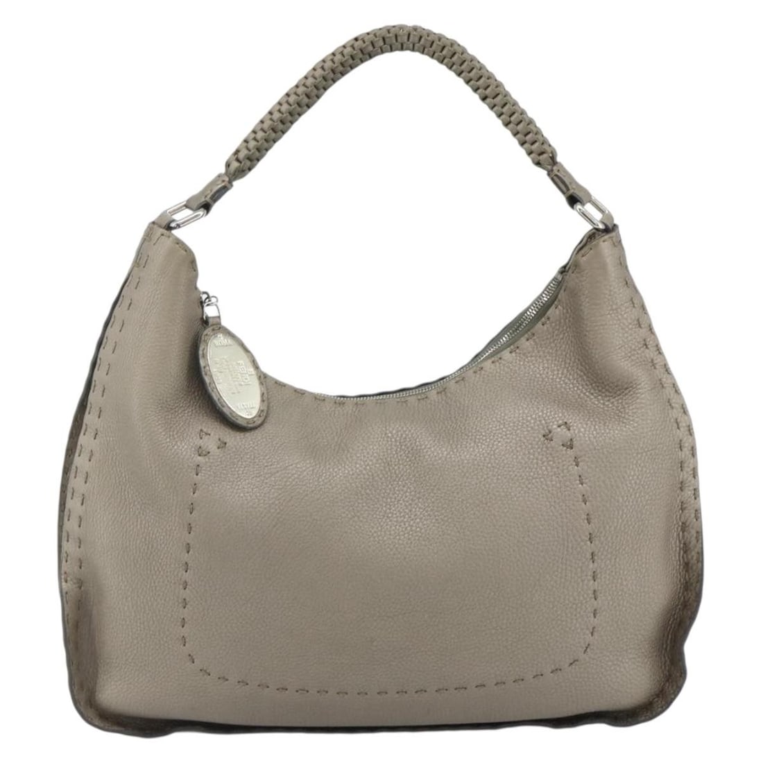Fendi Selleria Hobo metallic leather handbag: Fendi Selleria Hobo metallic leather handbag This Fendi Selleria Hobo bag is crafted from metallic leather and features a spacious silhouette. Designed for women, it showcases Italian craftsmanship an