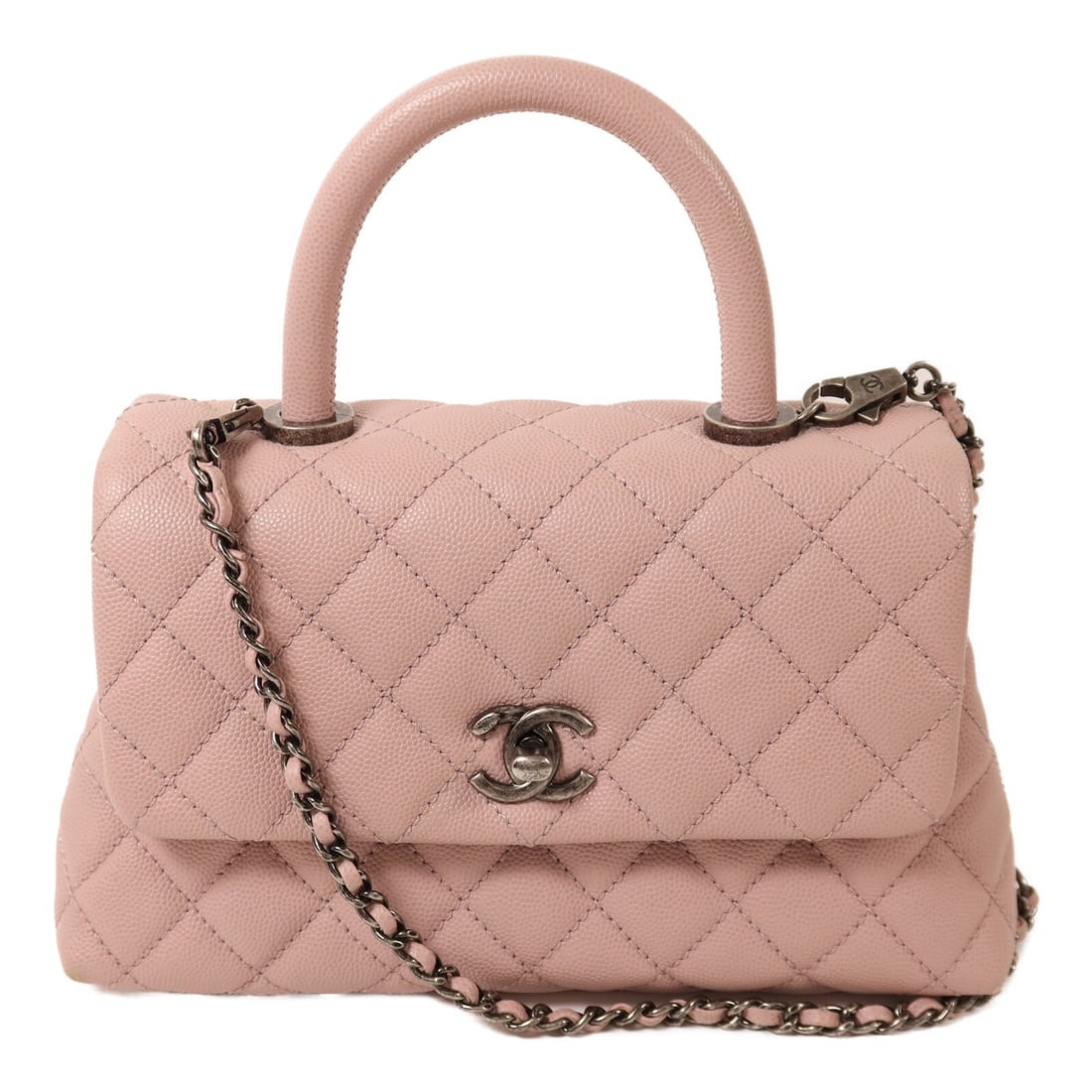 CHANEL Coco Handle Pink Calfskin 2way Shoulder Bag A92990 (1 of 15)