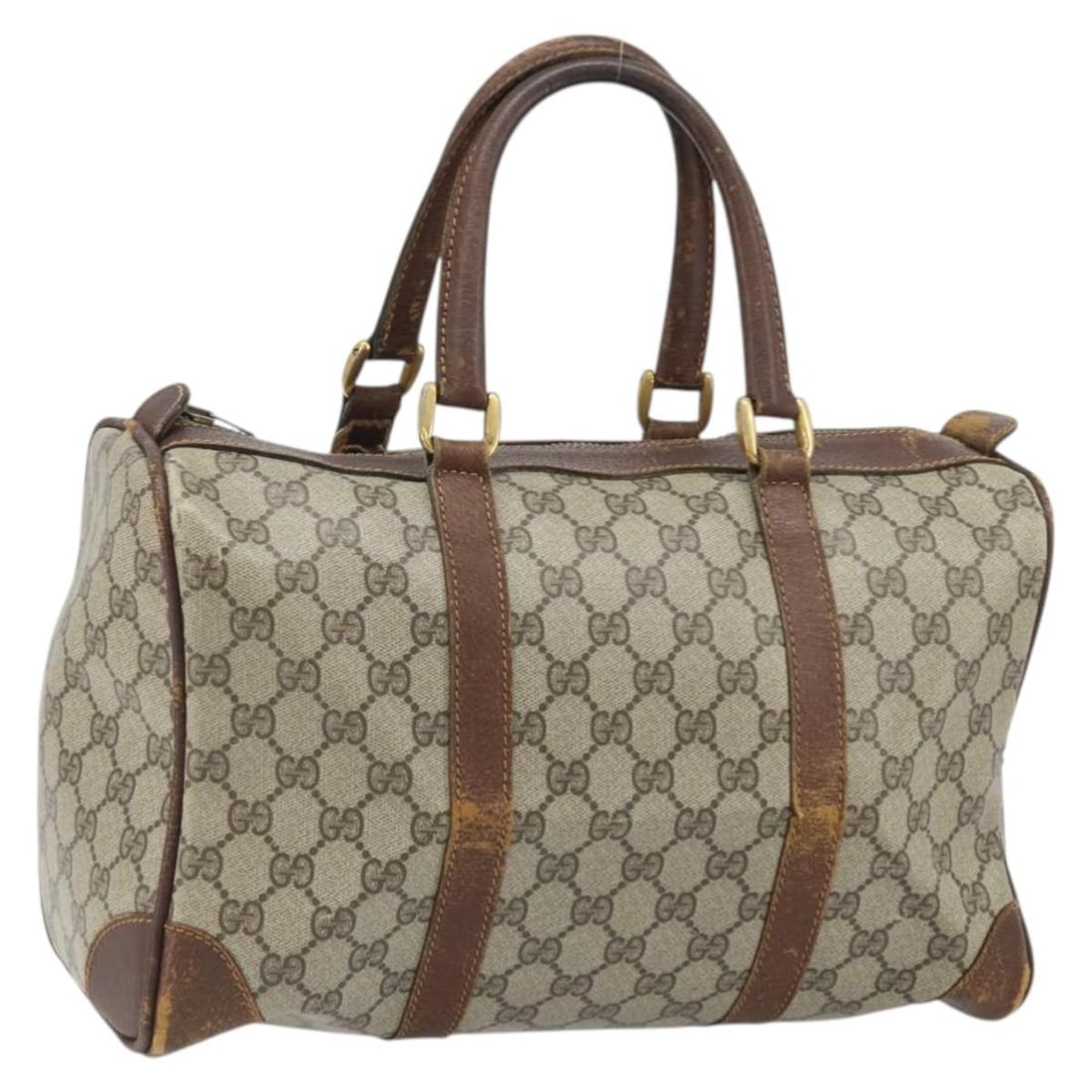 Beige Gold GG Supreme PVC Leather Gucci Handbag Made in Italy: Beige Gold GG Supreme PVC Leather Gucci Handbag Made in Italy This Gucci GG Supreme handbag features a beige and gold color scheme with PVC leather and GG canvas materials. Manufactured in Italy, it h