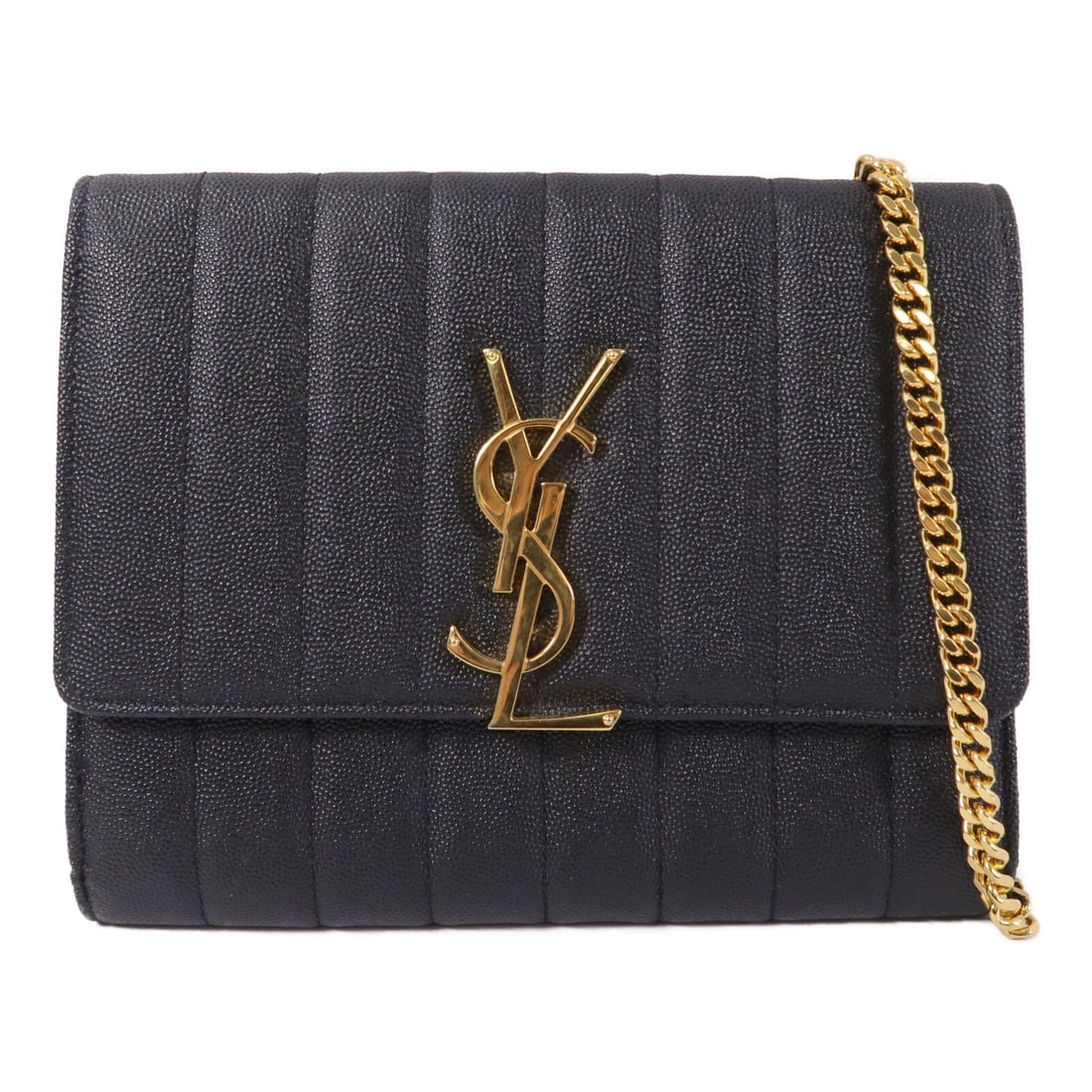 Saint Laurent Vicky Medium Black Calfskin Shoulder Bag GHW (1 of 13)