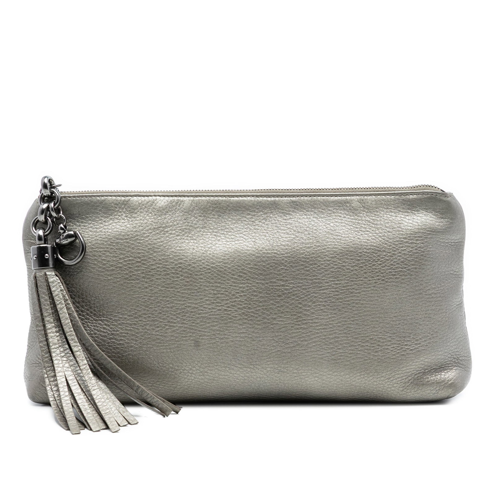 Gold Leather Sienna Clutch with Tassel by Gucci (1 of 7)