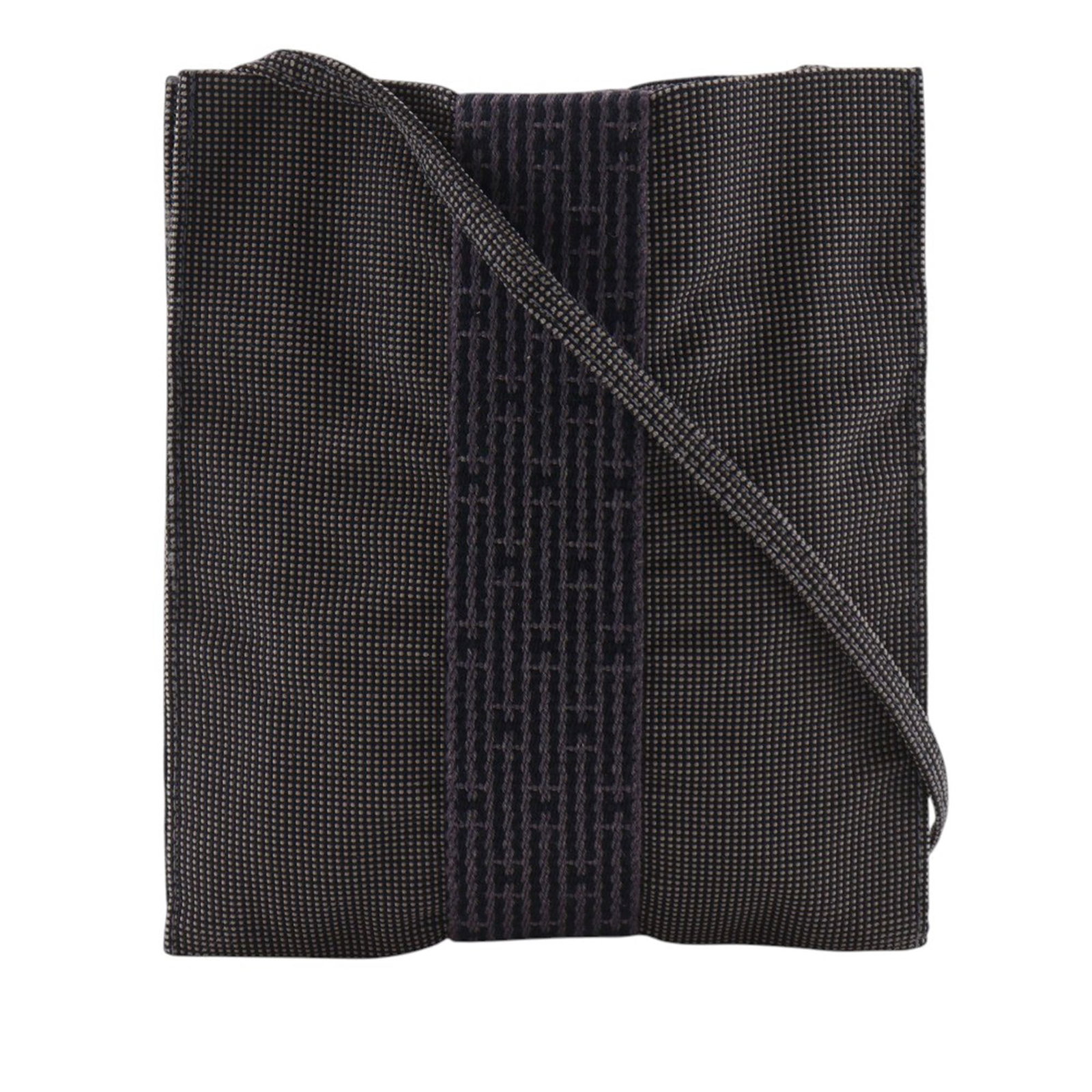 Hermes Herline Pochette Canvas Crossbody Bag Gray: Hermes Herline Pochette Canvas Crossbody Bag Gray The Hermes Canvas Herline Pochette is a crossbody bag crafted from durable gray fabric. It features a flat canvas strap and an open top for easy acces