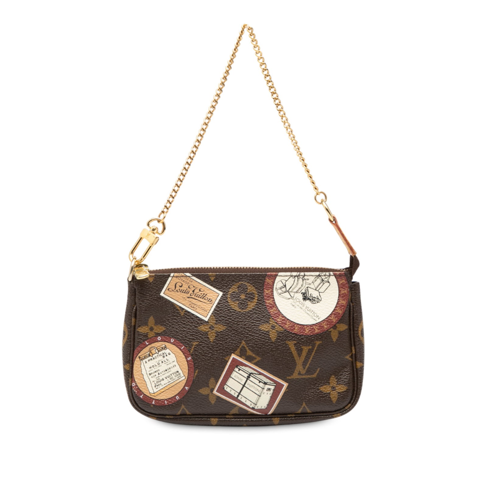 Louis Vuitton Monogram Patch Mini Pochette Accessoires Brown Fabric Bag (1 of 7)