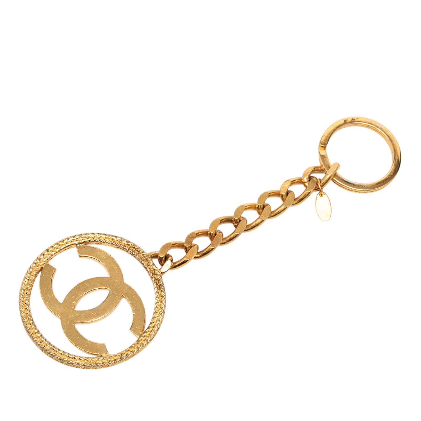 Chanel CC gold-tone metal key chain (1 of 3)