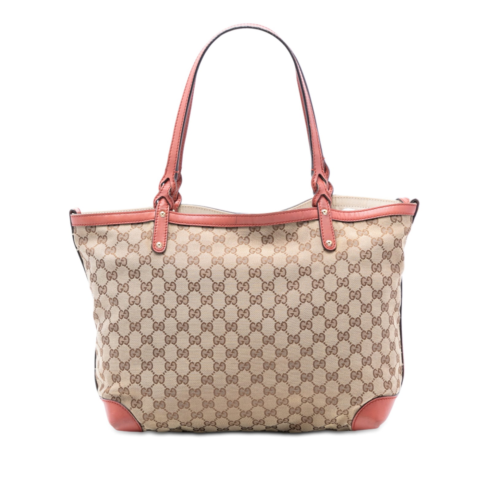 Medium GG Canvas Craft Tote by Gucci with Leather Trim (1 of 8)