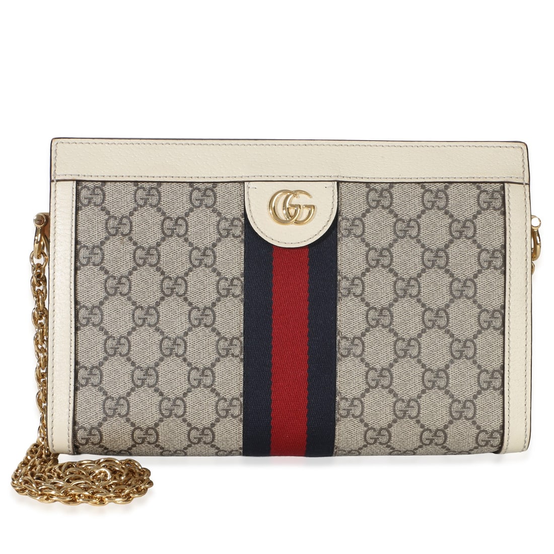Gucci Ophidia GG Small Shoulder Bag Cream Web Canvas Leather (1 of 9)