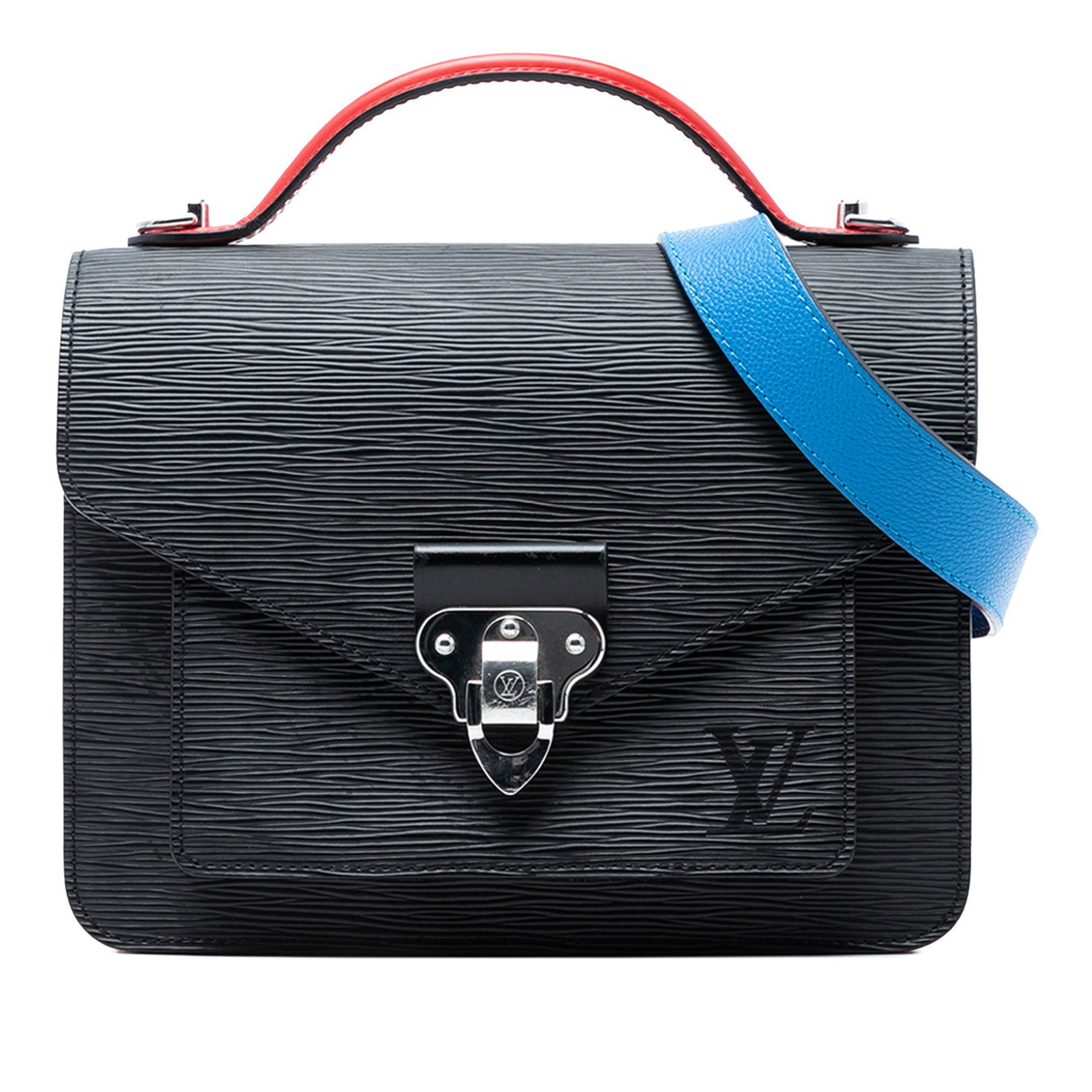 Louis Vuitton Epi Neo Monceau Black Leather Bag: Louis Vuitton Epi Neo Monceau Black Leather Bag This Louis Vuitton Epi Neo Monceau bag features a structured black epi leather body, a flat leather top handle, and a detachable flat strap for versatil