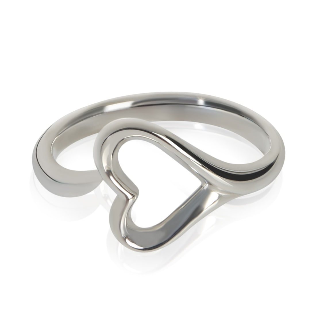 Tiffany Elsa Peretti Open Heart Sterling Silver Ring Size 6.25 (1 of 4)