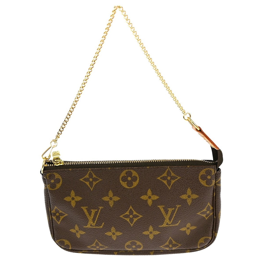 Louis Vuitton Pochette Accessoires Monogram Canvas Mini Bag: Louis Vuitton Pochette Accessoires Monogram Canvas Mini Bag This Louis Vuitton Monogram Bucket Attached Pouch Bag features the iconic monogram canvas leather exterior in brown, complemented by a top h