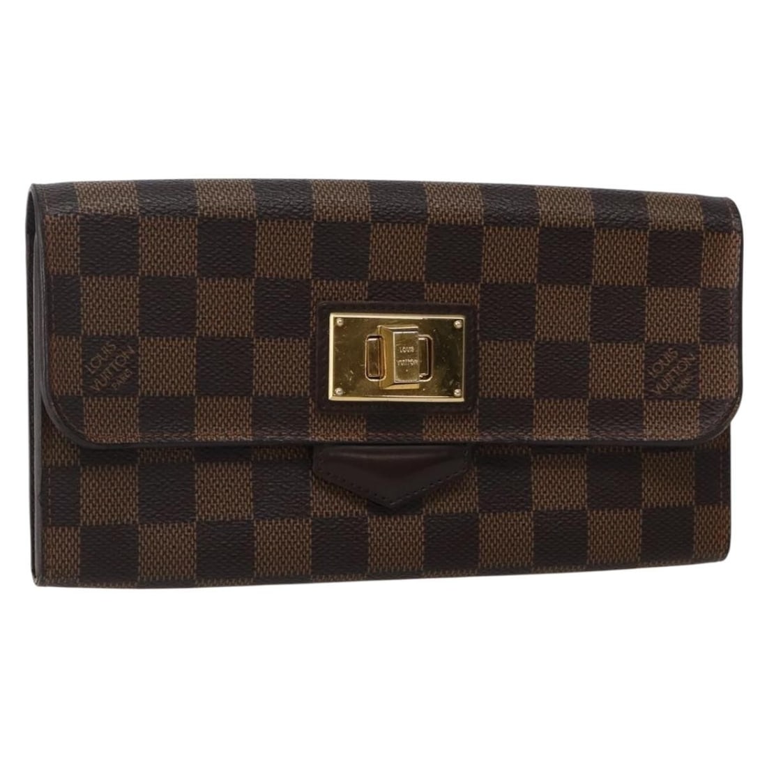 LOUIS VUITTON Damier Ebene Long Wallet N63017 Authentic Made in Spain (1 of 18)