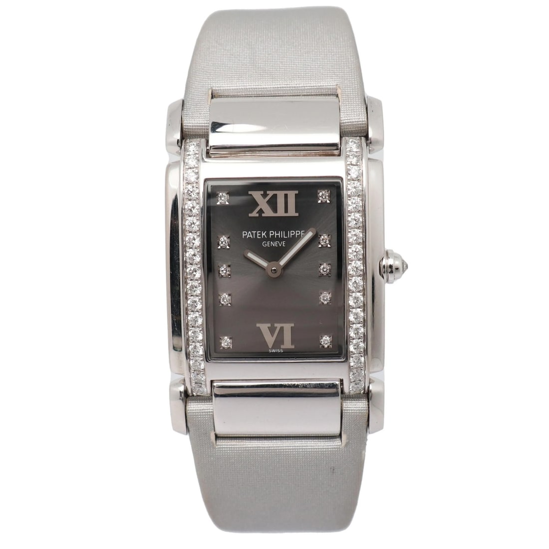 Patek Philippe Twenty 4 white gold quartz women watch gray dial (1 of 4)