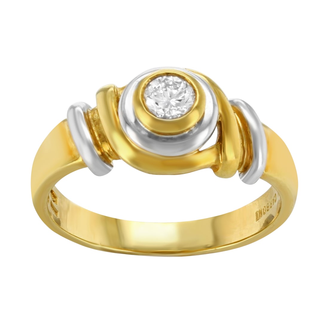 Rachel Koen 18K Gold Diamond Cocktail Ring 0.20 Cttw Size 8 Adjustable (1 of 4)