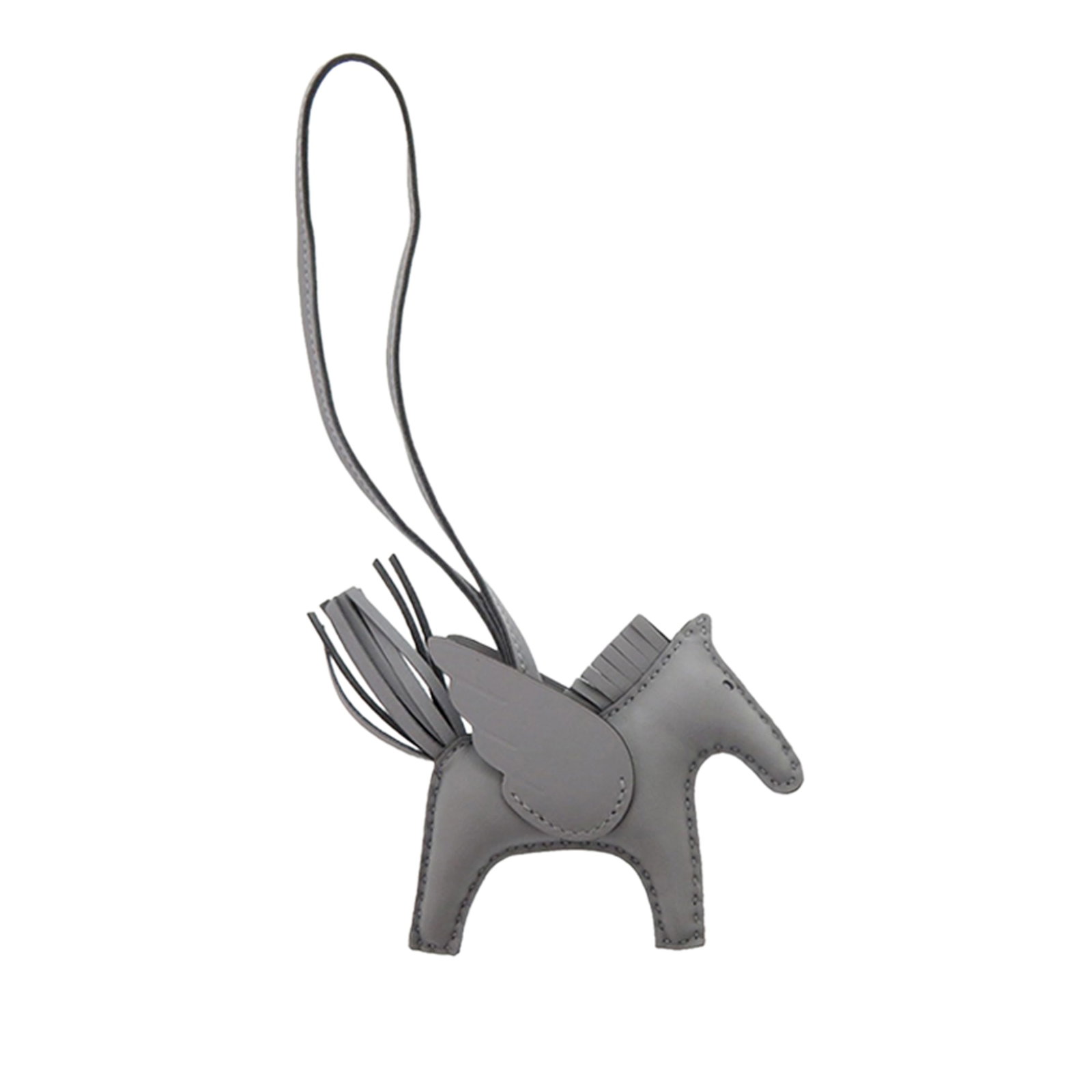 Hermes Pegasus Rodeo Gray Lambskin Bag Charm PM (1 of 5)