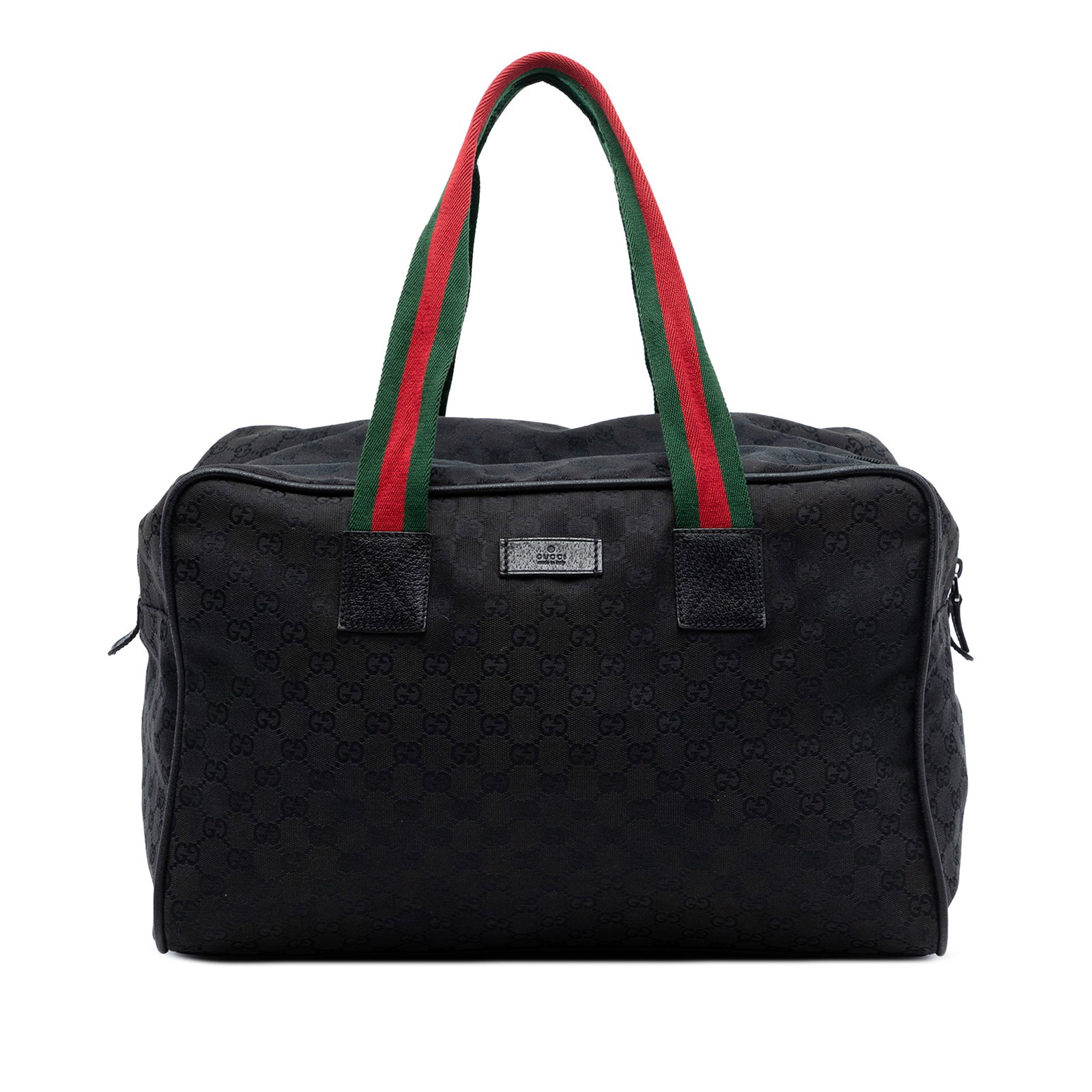 Gucci GG Canvas Black Travel Tote with Leather Trim (1 of 8)