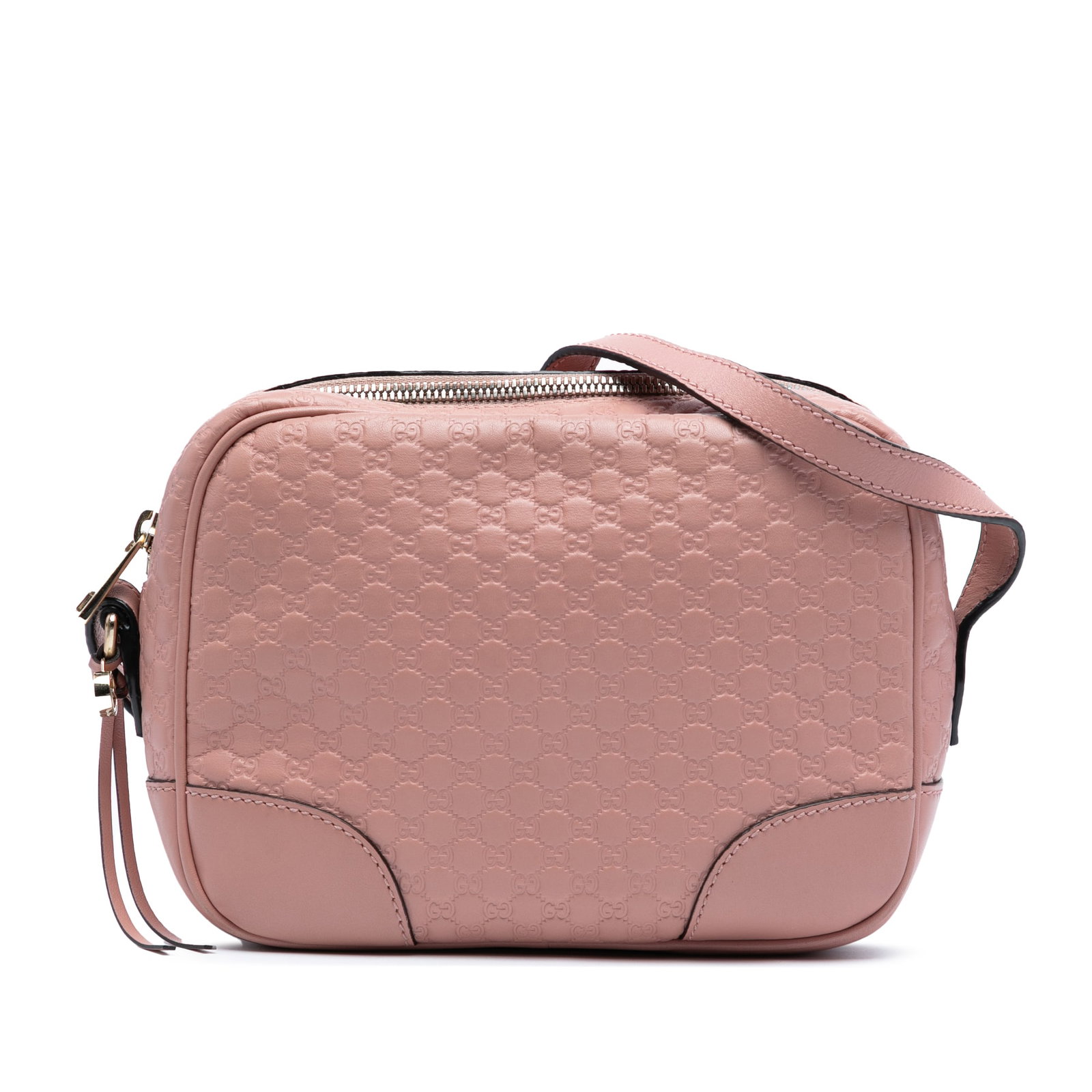 Gucci Microguccissima Bree Pink Leather Crossbody Bag: Gucci Microguccissima Bree Pink Leather Crossbody Bag The Gucci Microguccissima Bree Crossbody is a stylish and practical accessory crafted from embossed leather. This eye-catching pink bag features