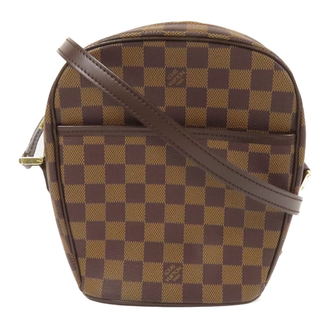 Louis Vuitton Ipanema PM Brown Damier Shoulder Bag 9.1 x 6.3 x 2.8: Louis Vuitton Ipanema PM Brown Damier Shoulder Bag 9.1 x 6.3 x 2.8 This Louis Vuitton Ipanema PM crossbody shoulder bag features a brown PVC coated canvas exterior with gold tone hardware. Designed fo