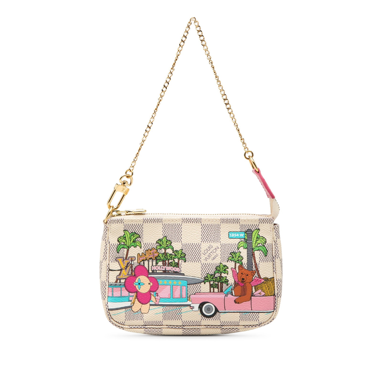 Louis Vuitton Mini Pochette Damier Azur Hollywood Chain Strap (1 of 7)