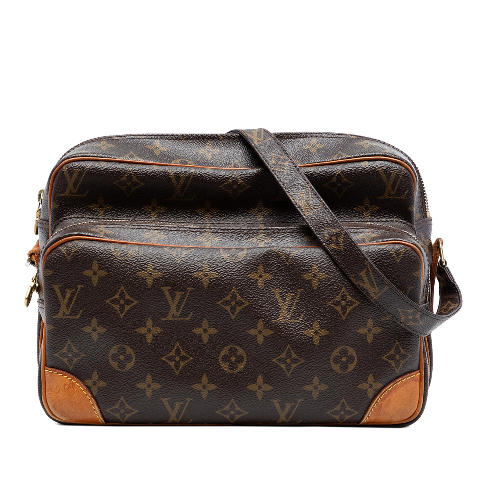 Louis Vuitton Nil Monogram Canvas Crossbody Bag: Louis Vuitton Nil Monogram Canvas Crossbody Bag This Louis Vuitton Monogram Nil Crossbody bag features the iconic monogram canvas with vachetta leather trim. It is designed with an adjustable flat sho