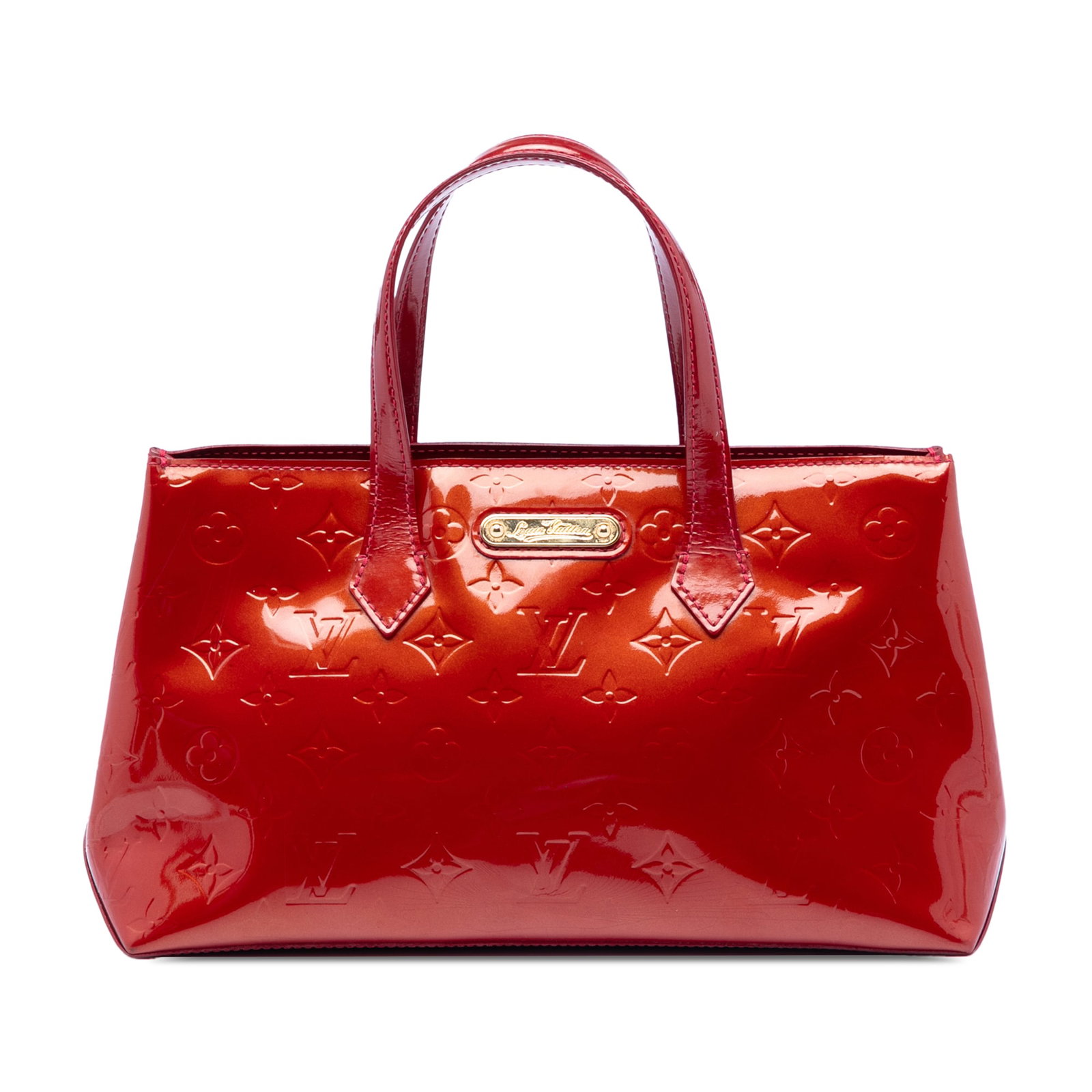 Louis Vuitton Wilshire PM Monogram Vernis Red Tote (1 of 6)