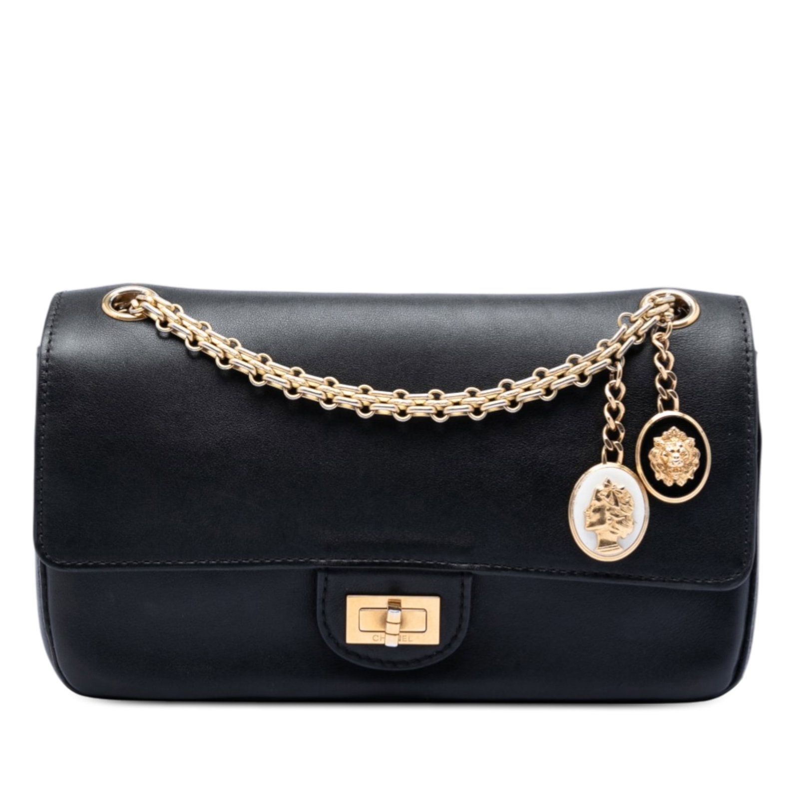 Chanel 2.55 Medallion Double Flap Calfskin Shoulder Bag (1 of 8)