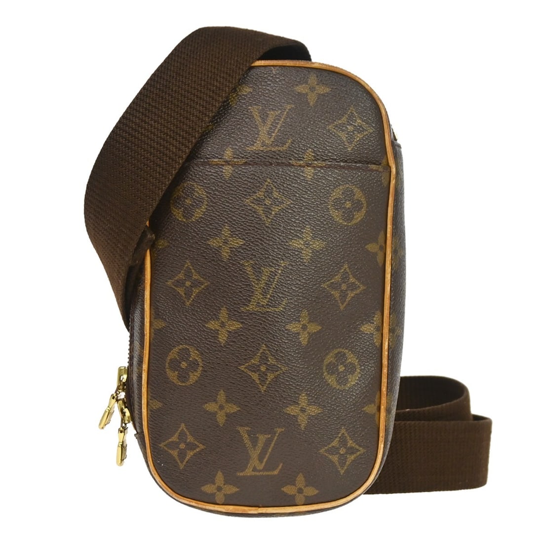 Louis Vuitton Pochette Gange Monogram Bum Bag: Louis Vuitton Pochette Gange Monogram Bum Bag This Louis Vuitton Monogram Pochette Gange bum bag features the iconic monogram canvas exterior with a brown color scheme and gold-tone hardware. Designed