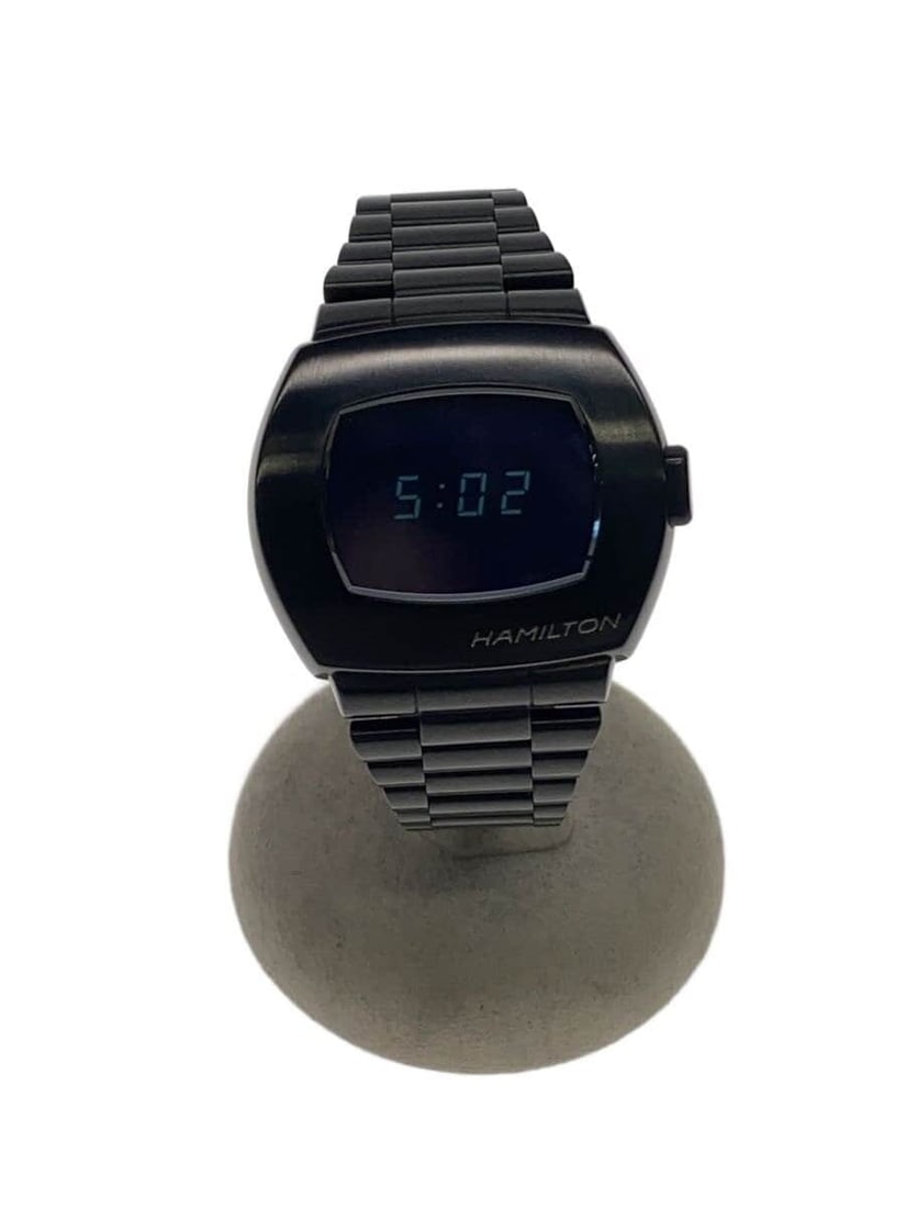 Hamilton PSR stainless steel digital quartz men's wristwatch (1 of 6)