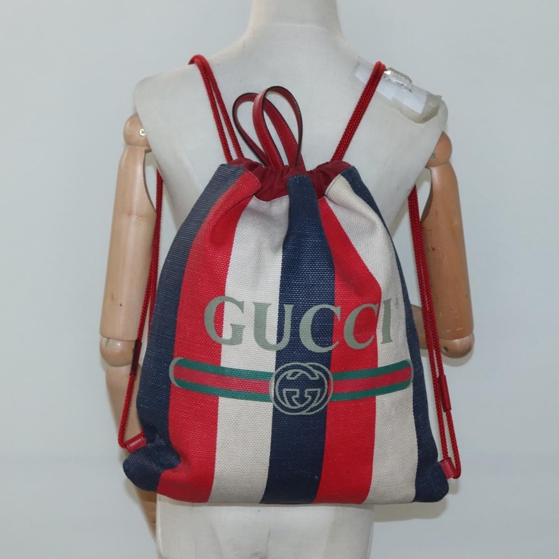 Gucci Logo Drawstring Canvas Backpack Multicolour - 14