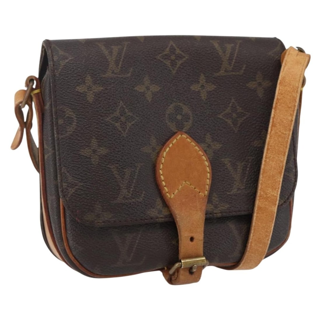 LOUIS VUITTON Monogram Cartouchiere PM Shoulder Bag M51254 Authentic (1 of 18)