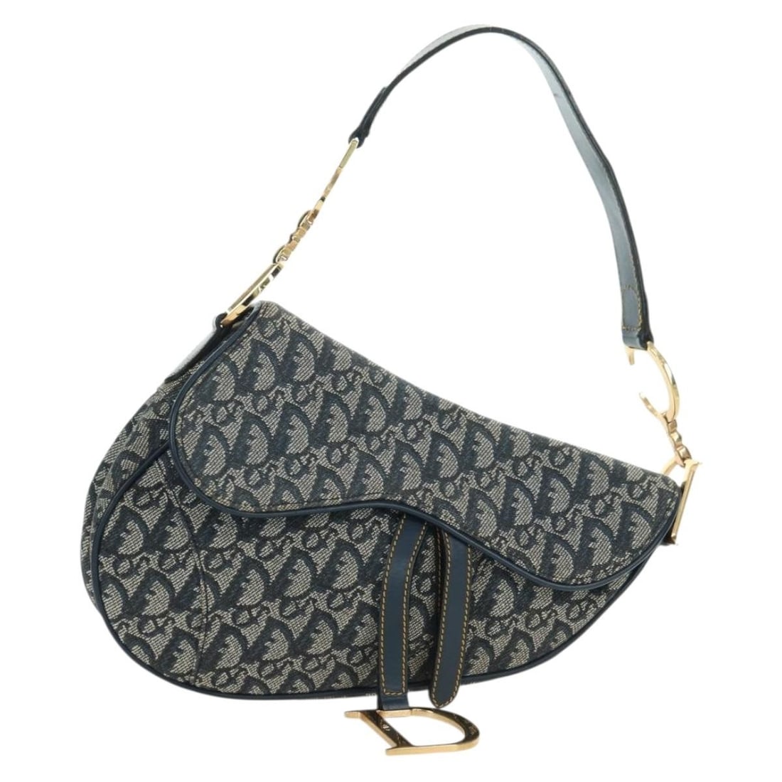 Christian Dior Saddle Canvas Navy Unisex Handbag 27cm x 20cm x 2cm (1 of 18)