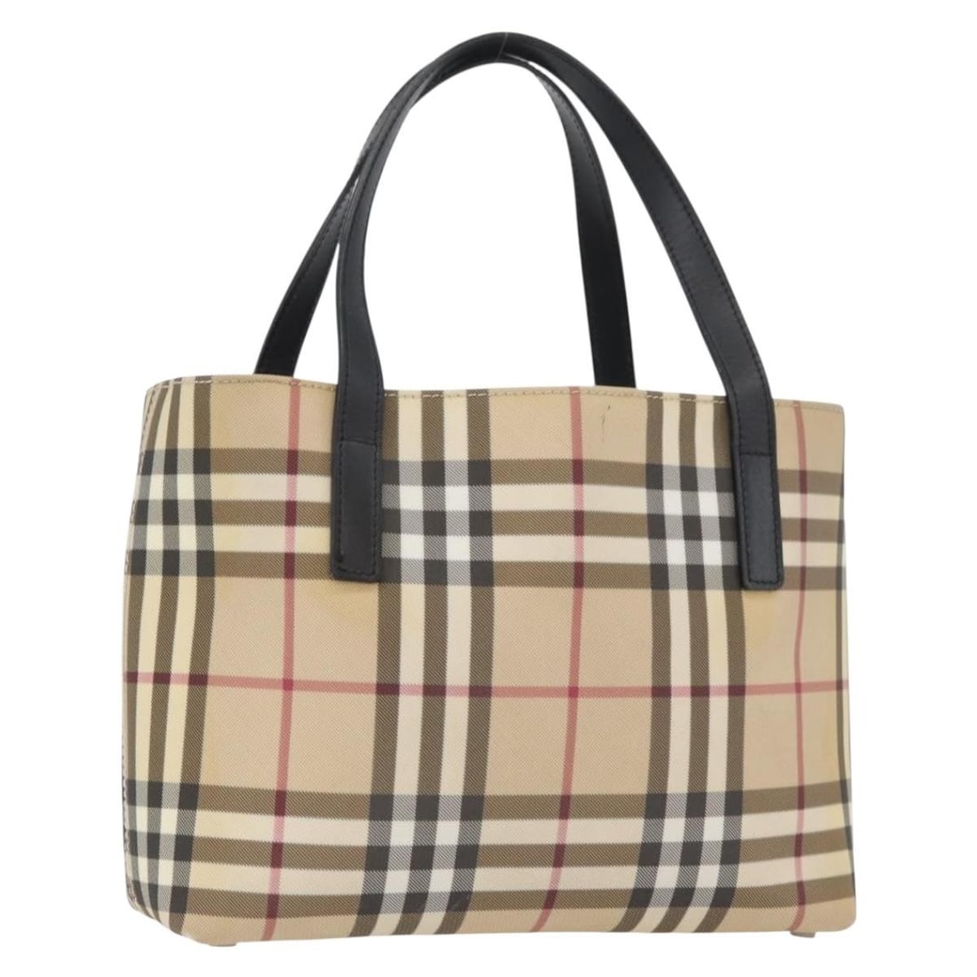 Burberry Nova Check beige silver PVC handbag Italy (1 of 18)