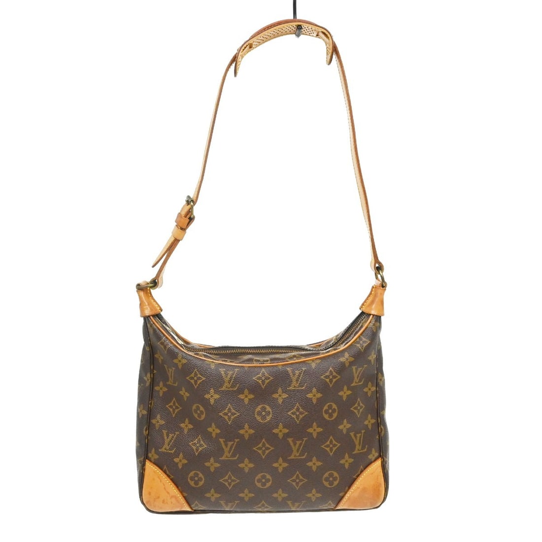 Louis Vuitton Boulogne 30 Monogram Brown Shoulder Bag: Louis Vuitton Boulogne 30 Monogram Brown Shoulder Bag This is a vintage Louis Vuitton Boulogne 30 shoulder bag featuring the classic monogram pattern. Crafted from brown leather with beige leather han
