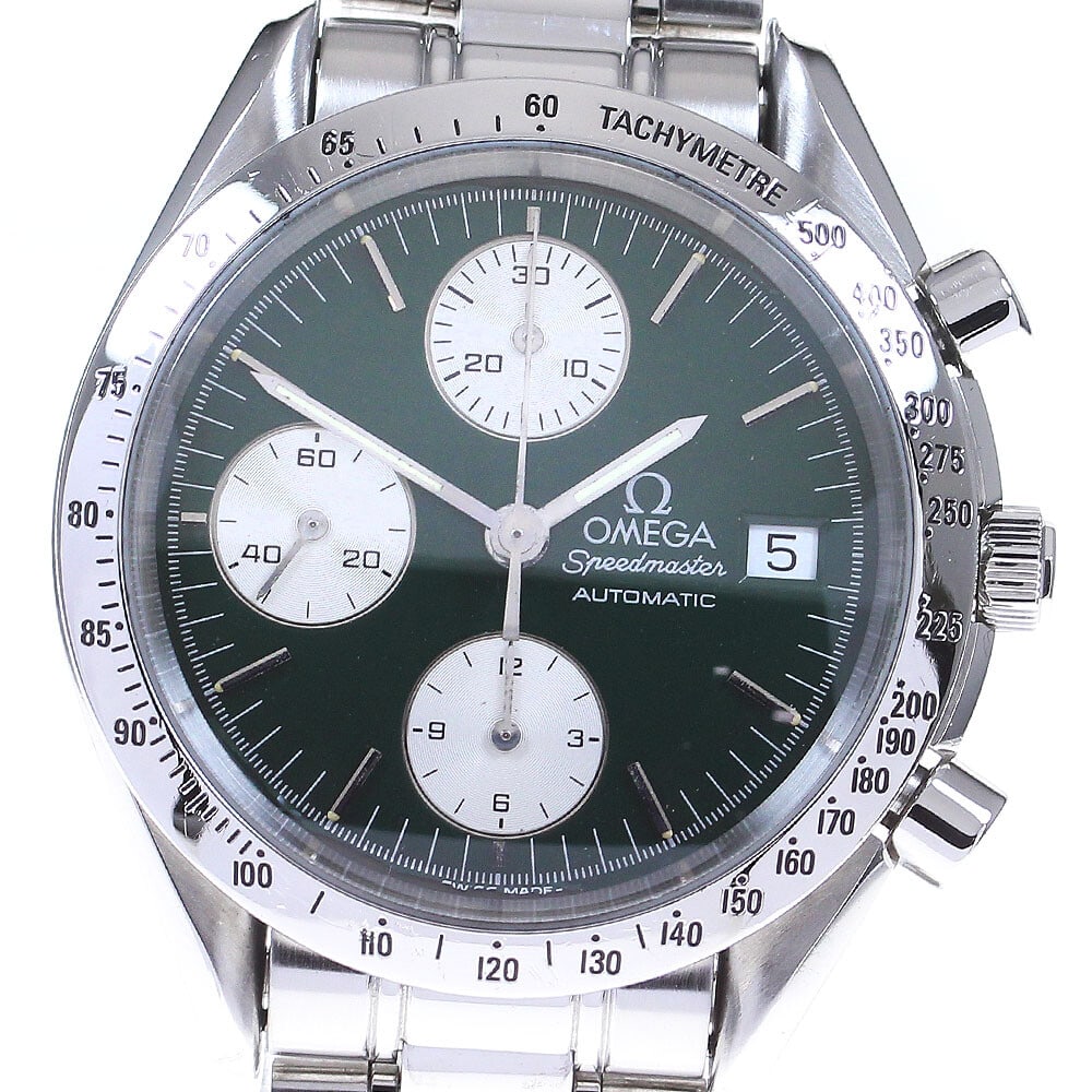 OMEGA Speedmaster Marui Limited Chronograph Men's Watch Ref 3511.7 Green Dial (1 of 6)