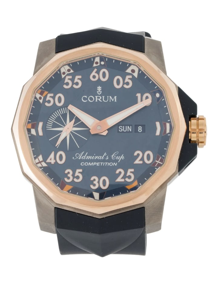 Corum Admiral's Cup Competition Black Dial Rubber Band Ref 947.931.05 (1 of 8)