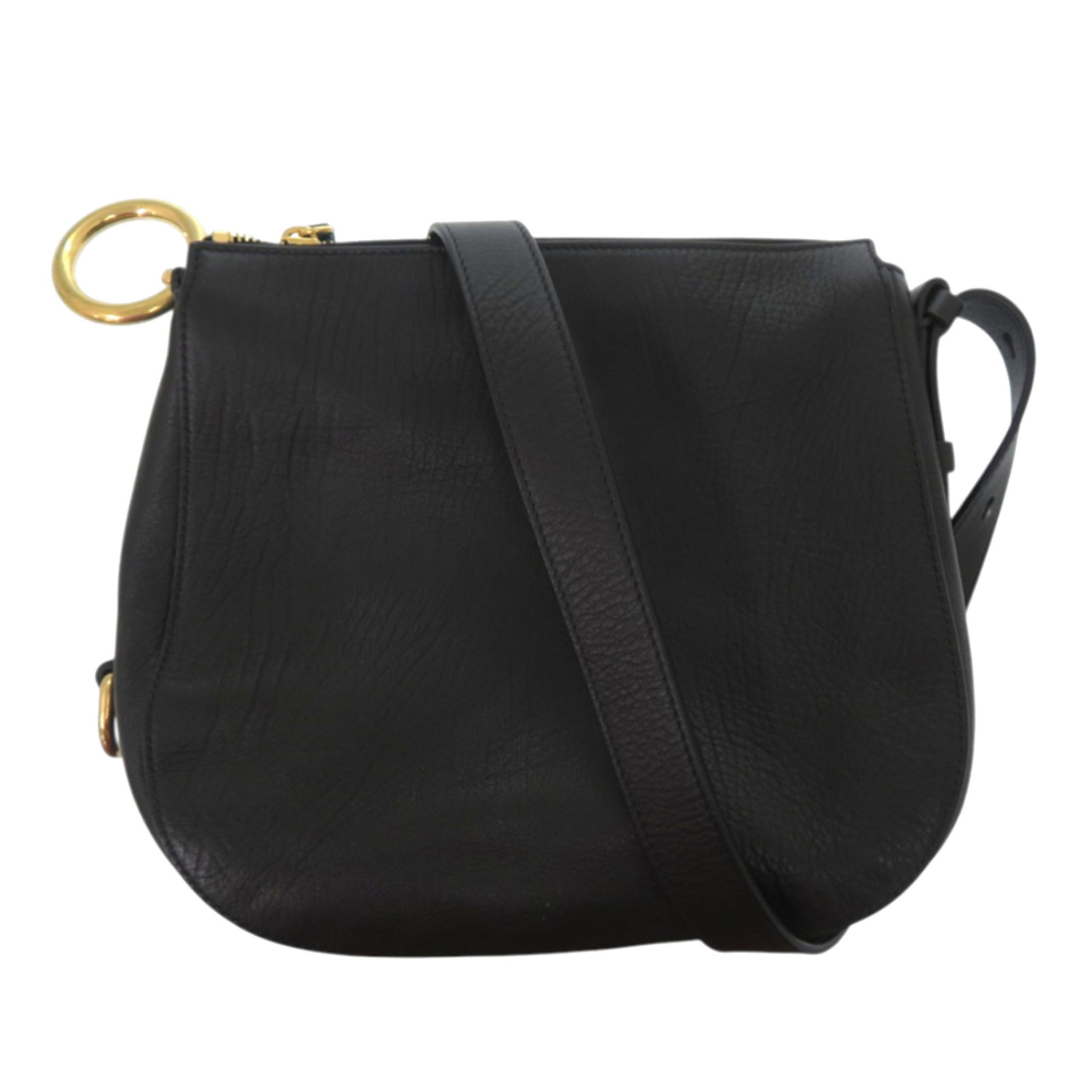 Burberry Knight Black Calfskin Shoulder Bag (1 of 13)