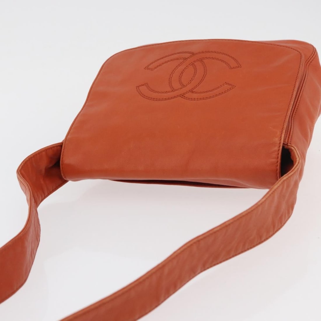 Chanel Orange Leather Patchwork Shoulder Bag - 6