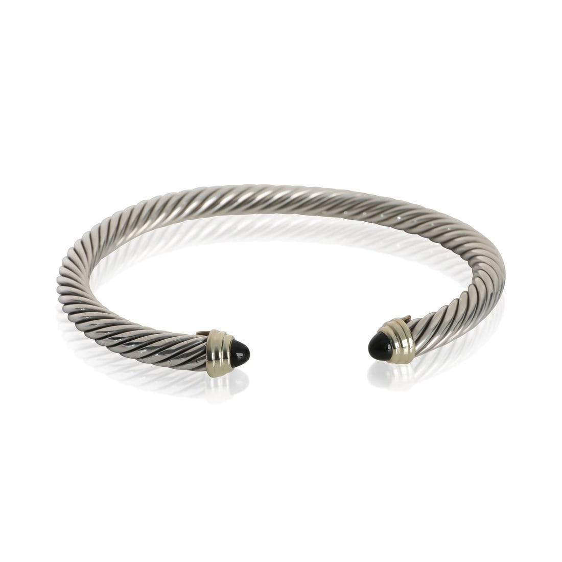 David Yurman Cable Classic Onyx Bracelet 6.5 in 14k Gold Sterling Silver (1 of 4)
