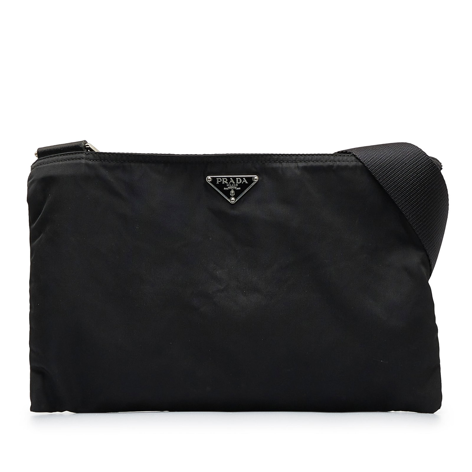 Prada Tessuto Nylon Crossbody Bag Top Zip Black (1 of 9)
